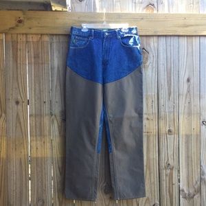 Cabelas Jeans Mens 34x32 Roughneck Brush Pants Upland Classic Fit Double Knee